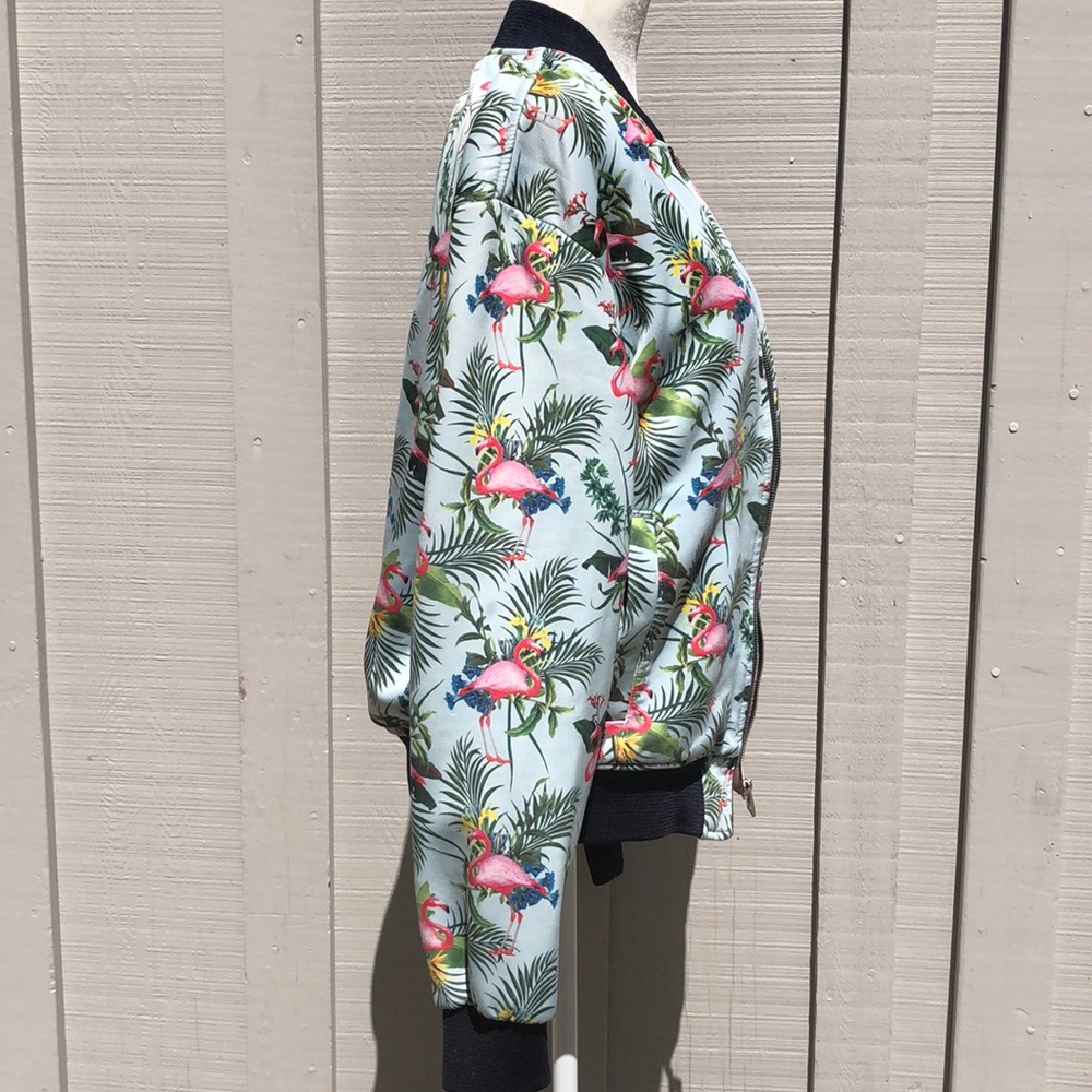 ZARA Men’s Flamingo Bomber Jacket - Picture 3 of 6